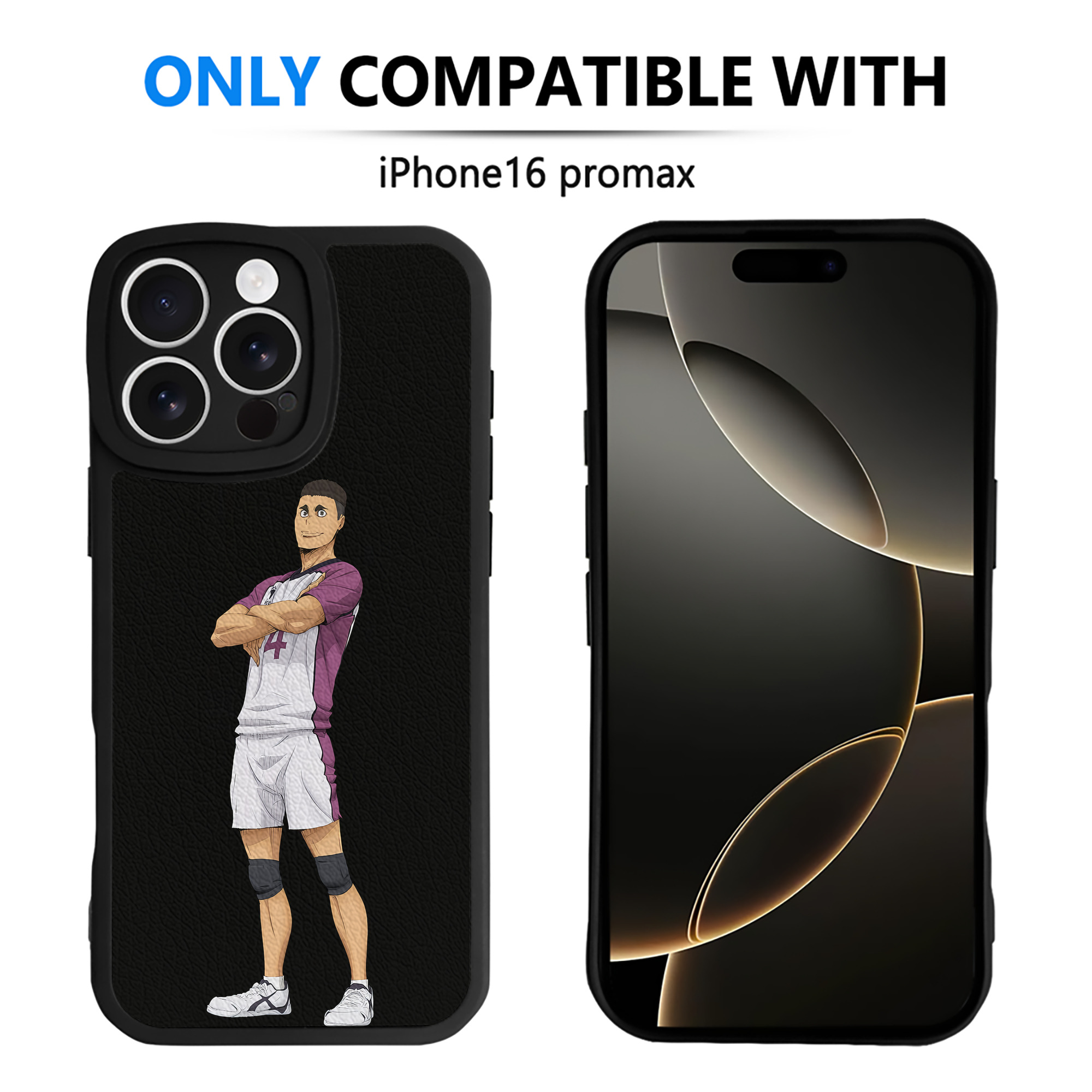 （画像用） ハイキュー!! Haikyu!! 【iPhone 16シリーズ対応】シリコンスマホケース（レザー調） 材質：シリコン